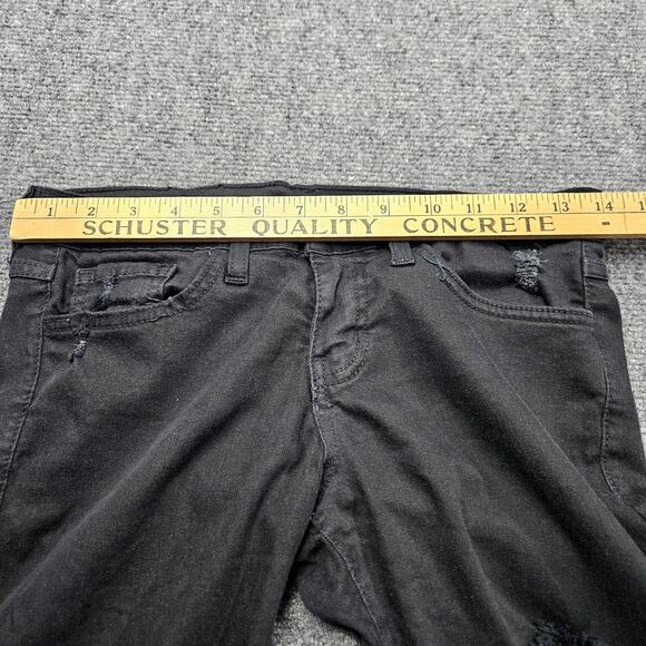 Flying Monkey Jeans Sz 27 (28x30) Black Distressed Skinny Stretch Made in USA - Picture 8 of 10
